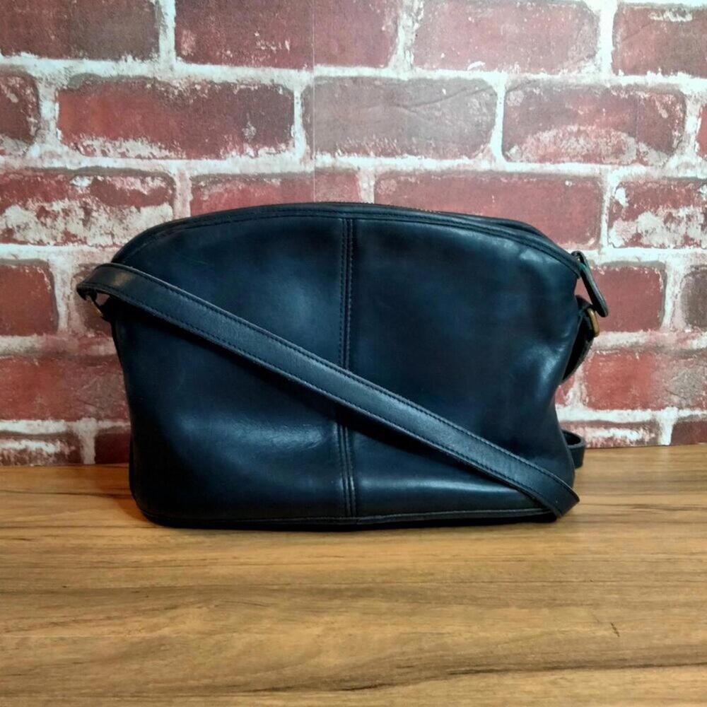 Coach Anderson 9976 Black Leather Shoulder Bag Vintage Made In Costa Rica - Picture 4 of 5